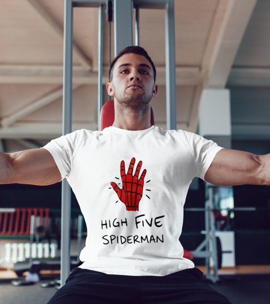 High Five Spiderman Marvel Superhero Comic Book T-Shirt