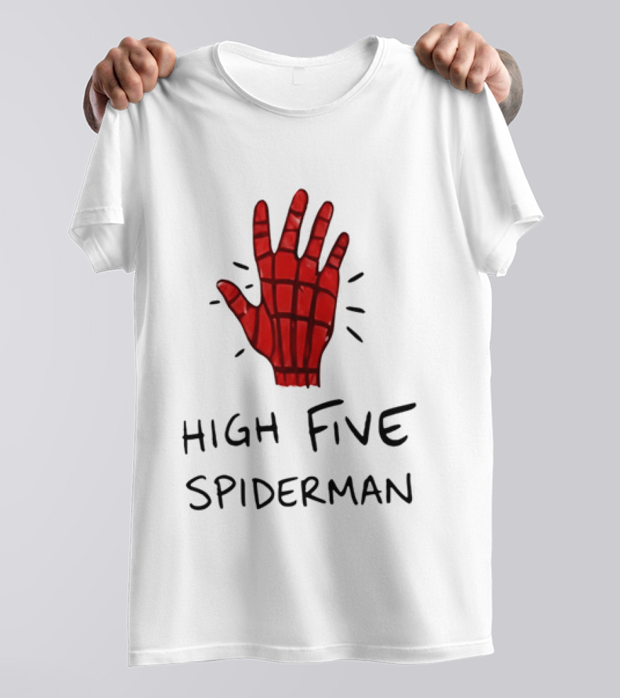 High Five Spiderman Marvel Superhero Comic Book T-Shirt