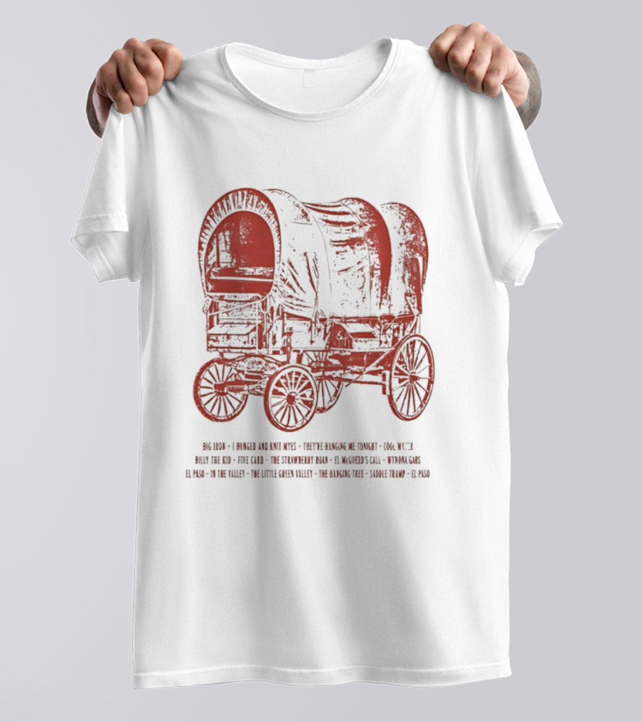 Marty Robbins Big Iron El Paso Western Songs Covered Wagon T-Shirt