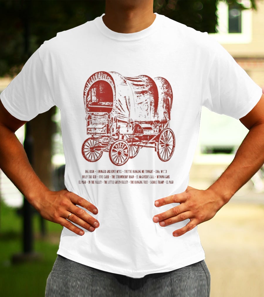 Marty Robbins Big Iron El Paso Western Songs Covered Wagon T-Shirt