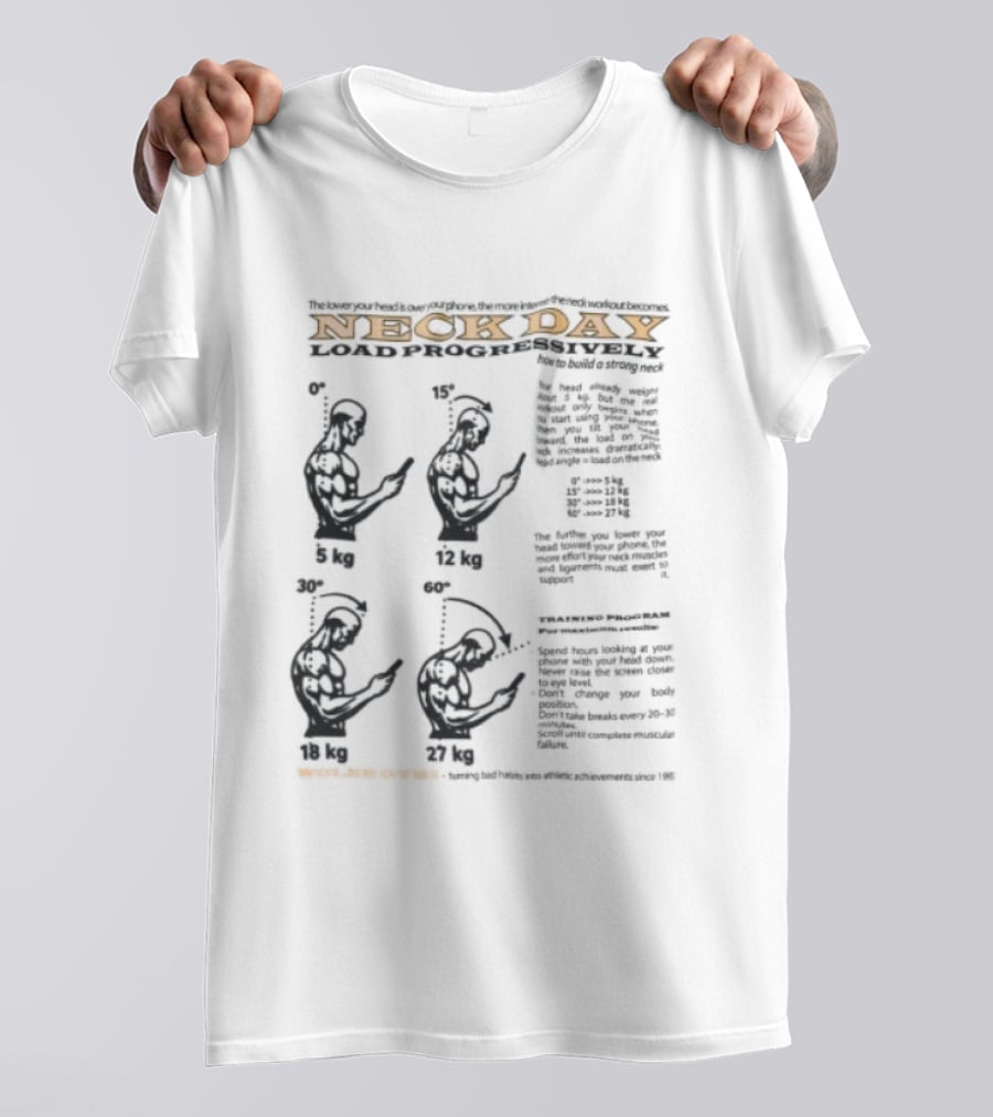 Wolee Store Neck Day Classic Gym Exercises T-Shirt