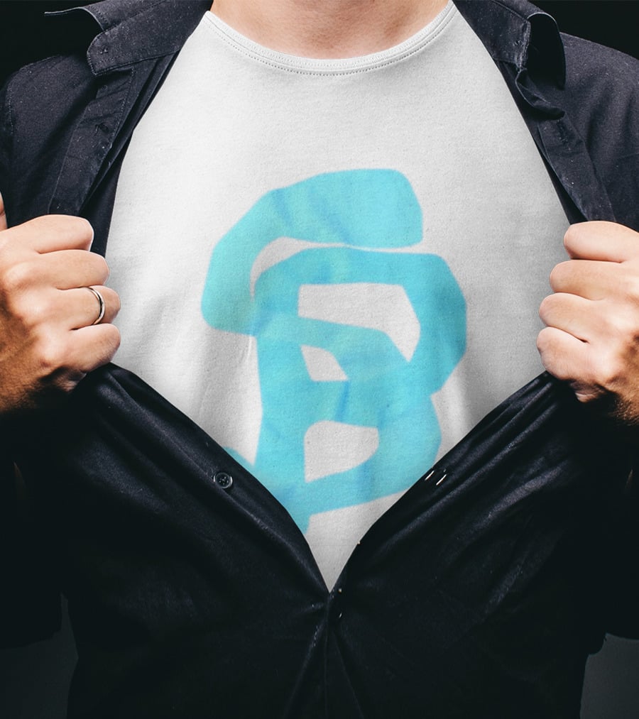 Wolee Store Classic Saintp Light Blue Monogram S P T-Shirt
