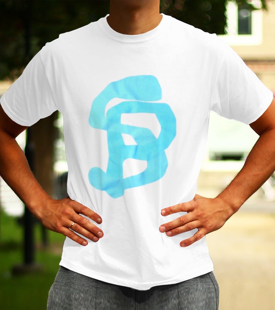 Wolee Store Classic Saintp Light Blue Monogram S P T-Shirt
