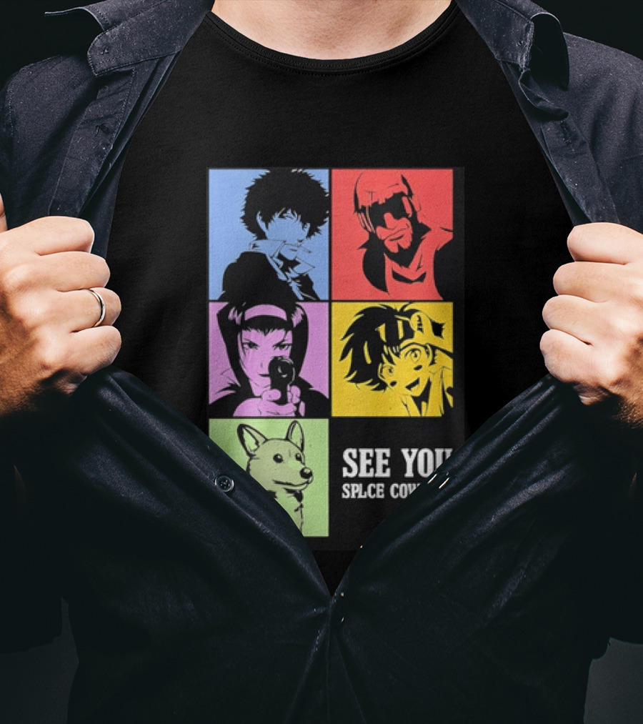 Cowboy Bebop See You Space Cowboy With Character Grid T-Shirt