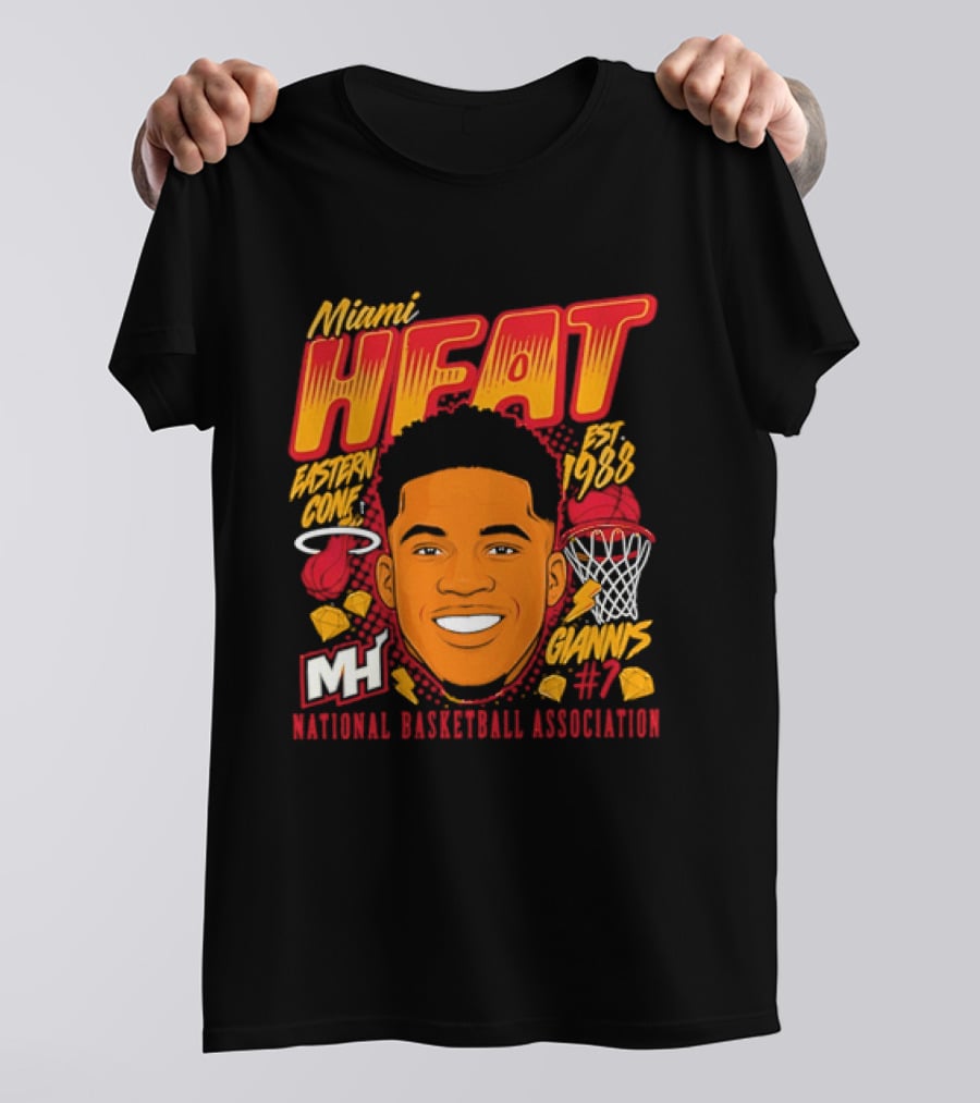 Miami Heat Giannis Antetokounmpo Est 1988 National Basketball Association T-Shirt