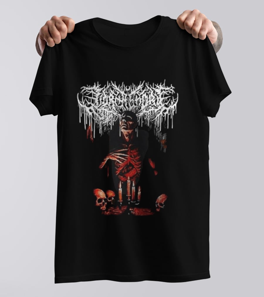 The Sweat & Blood Tour Everblack Festering Within Me Skeleton T-Shirt