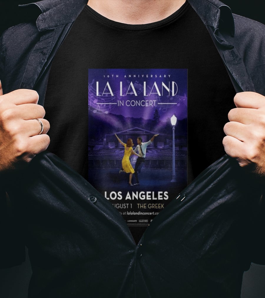 10th Anniversary La La Land In Concert Los Angeles August 1 The Greek Theatre T-Shirt