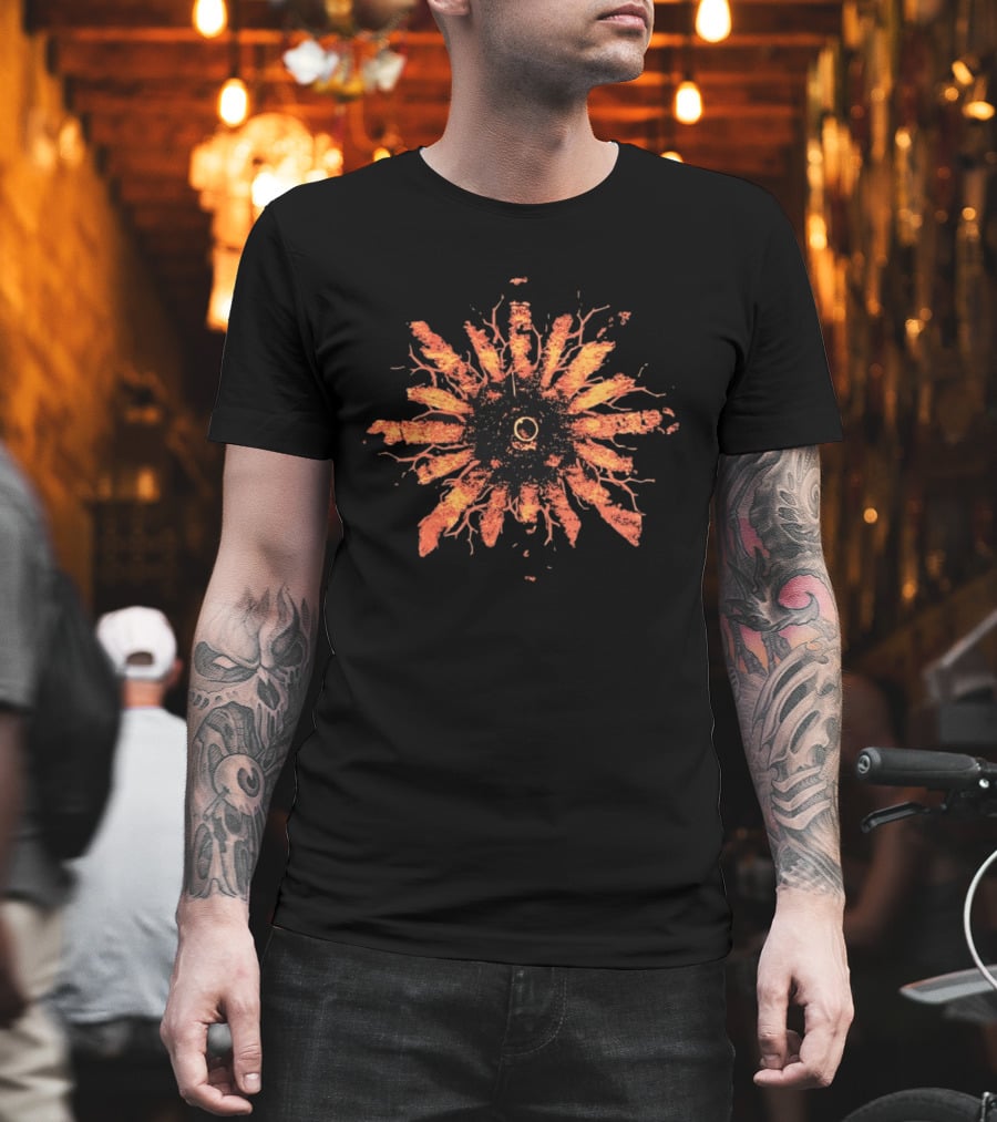 Orange Sun Root Nature Burst Roots Radiating Energy T-Shirt