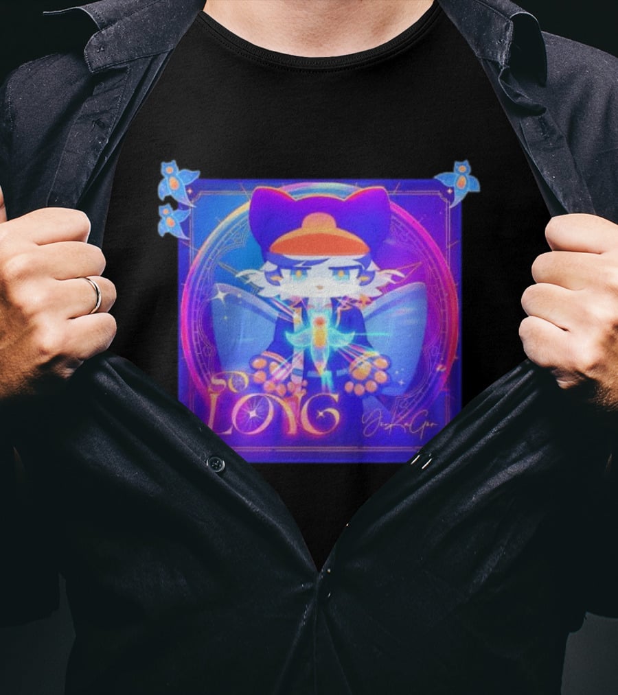 So Long YonKaGor Vibrant Anime Cat With Butterfly Aura T-Shirt