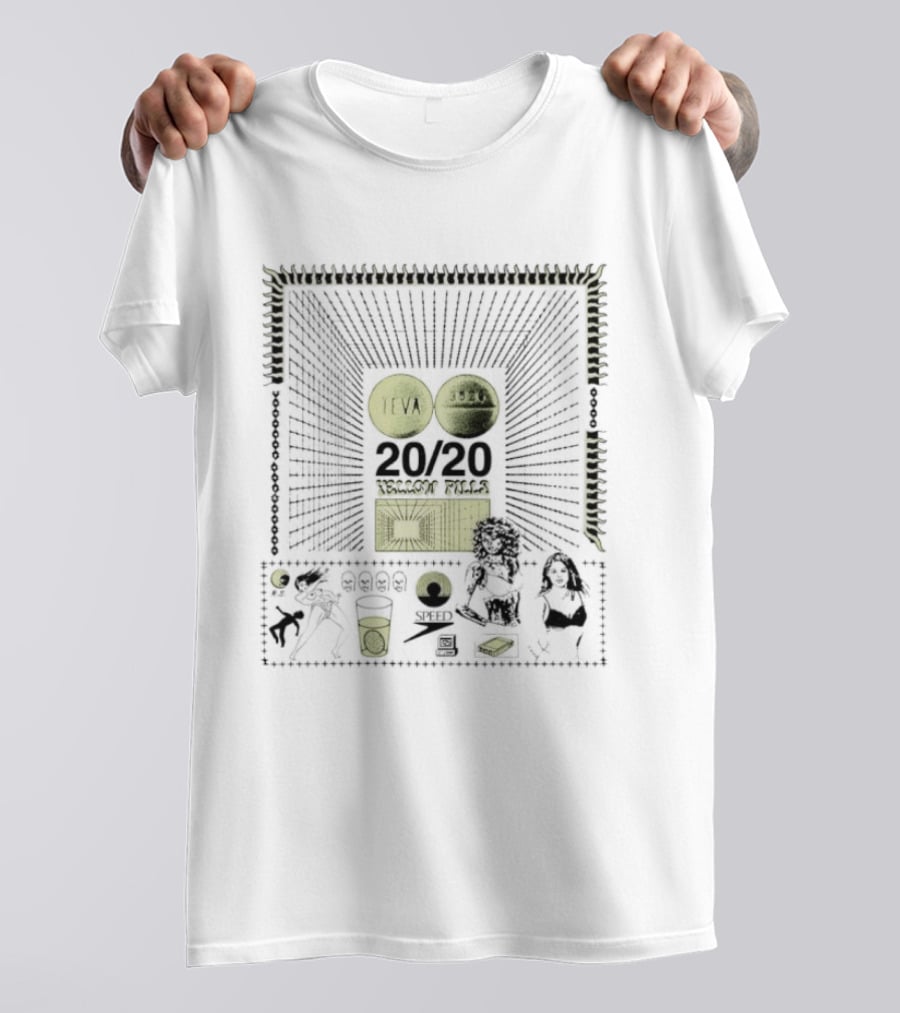 Teva 3526 20 20 Yellow Pills Speed RS Psychedelic T-Shirt