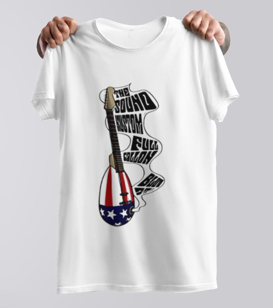 The Sound Kustom Full Gallon Blow Up Patriotic Guitar Americana T-Shirt