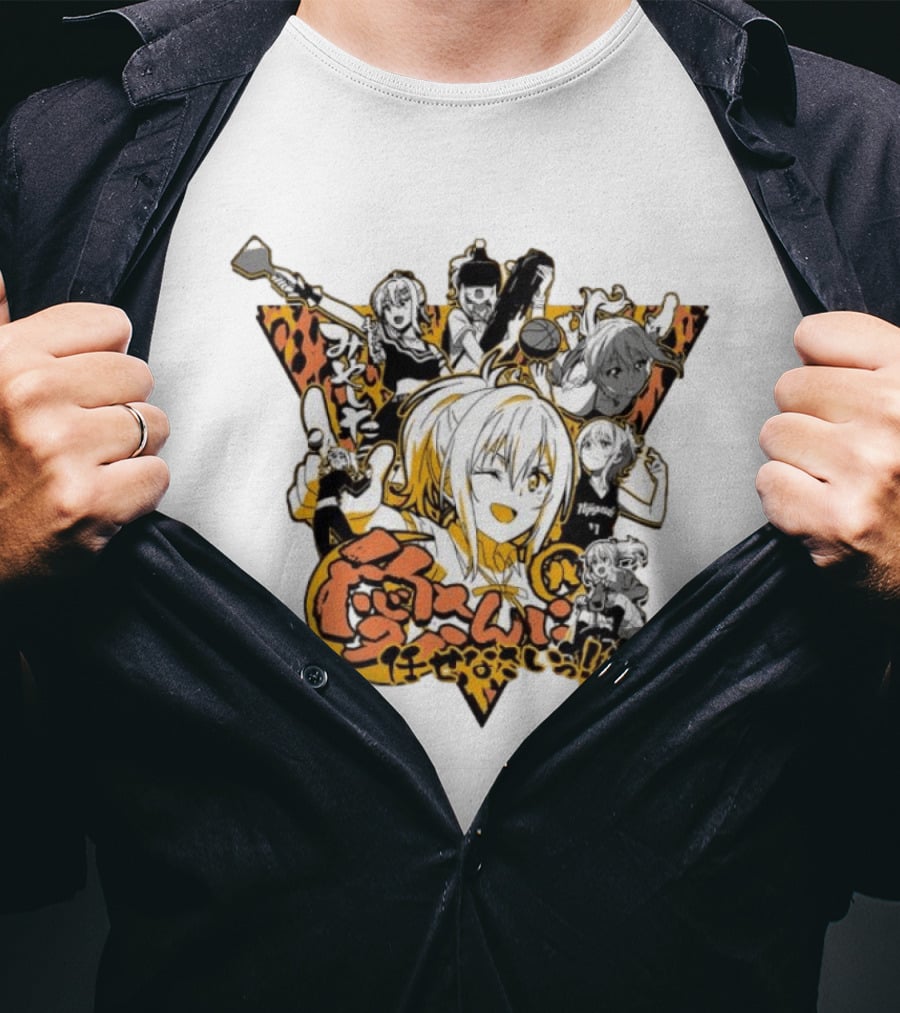 Ai Miyashita Love Live Nijigasaki High School Idol Club Character Collage With Japanese T-Shirt