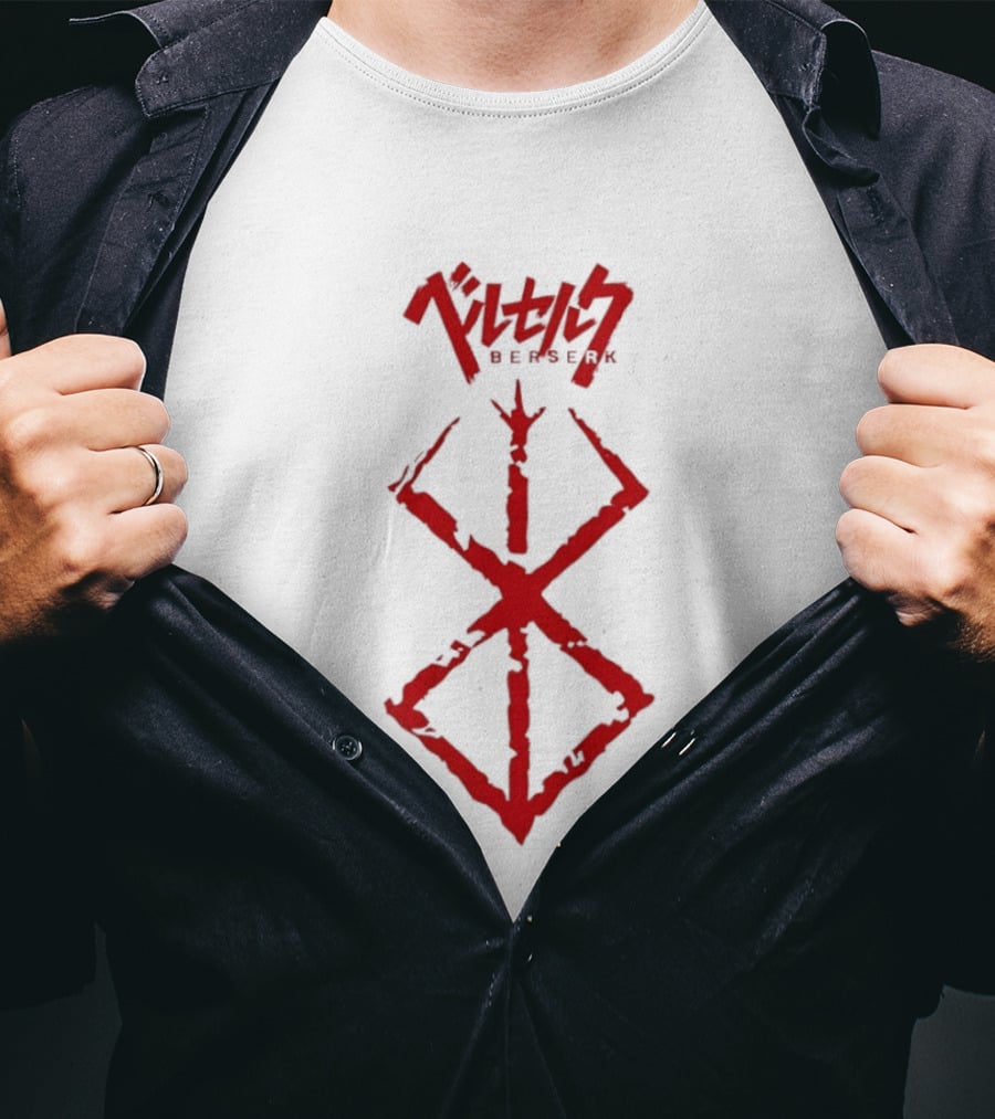 Berserk Sacrifice Symbol Red Japanese Text Anime Series T-Shirt