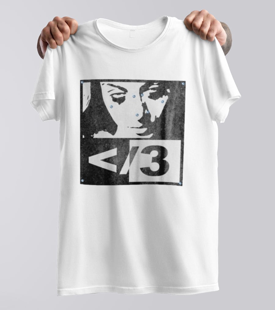 Destroy Lonely Store Piercing Face Black White <3 T-Shirt