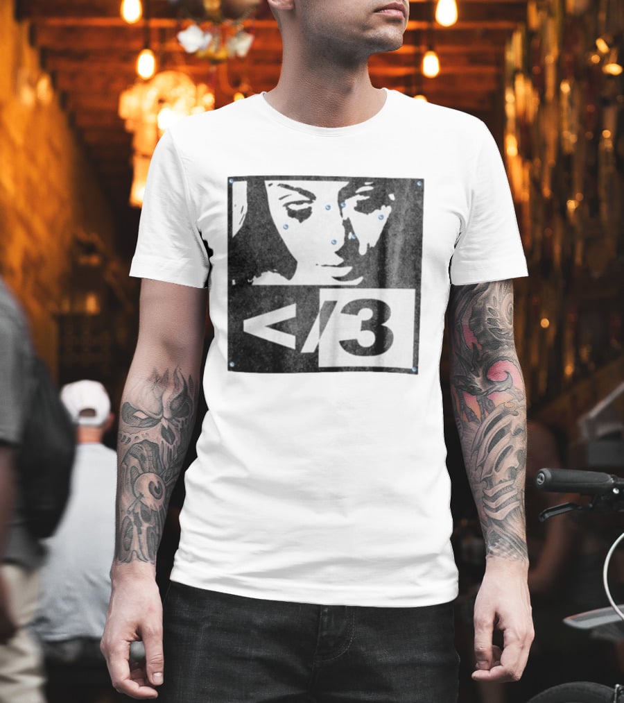 Destroy Lonely Store Piercing Face Black White <3 T-Shirt