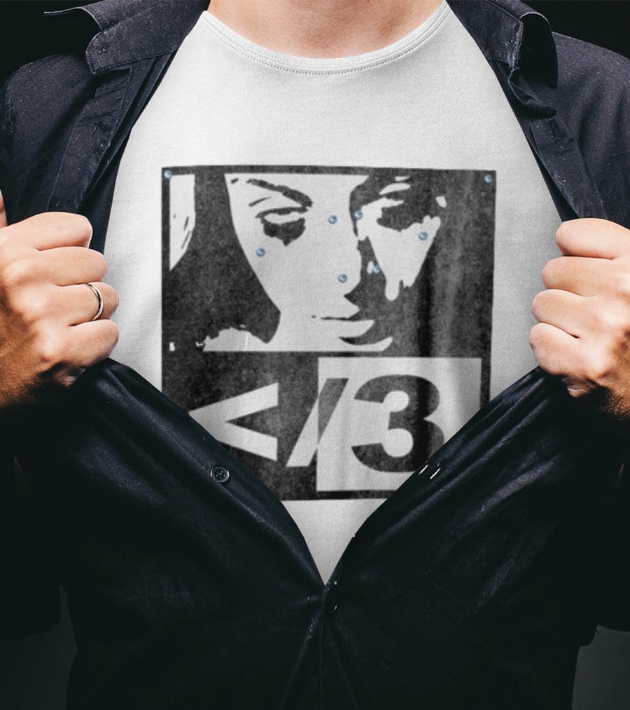 Destroy Lonely Store Piercing Face Black White <3 T-Shirt