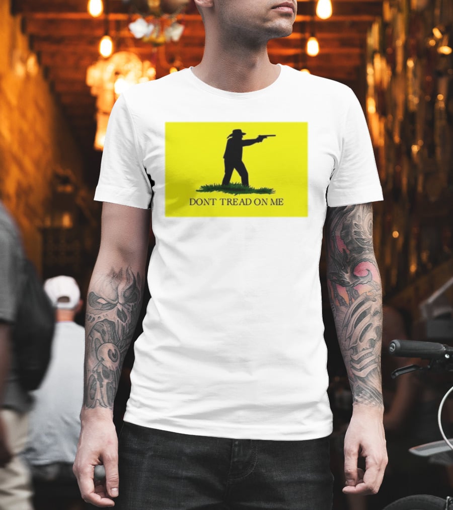 Jordan Salinas Don't Tread On Me Cowboy Silhouette Yellow T-Shirt