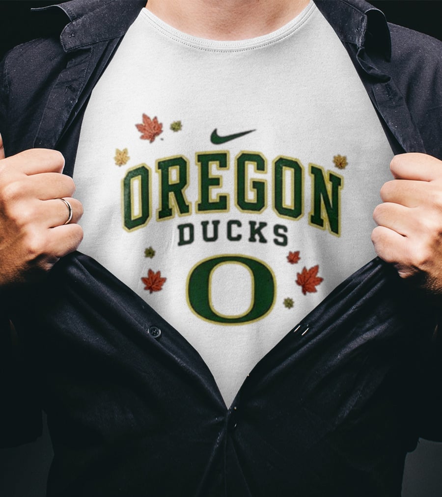 Oregon Ducks Nike Fall Leaves T-Shirt
