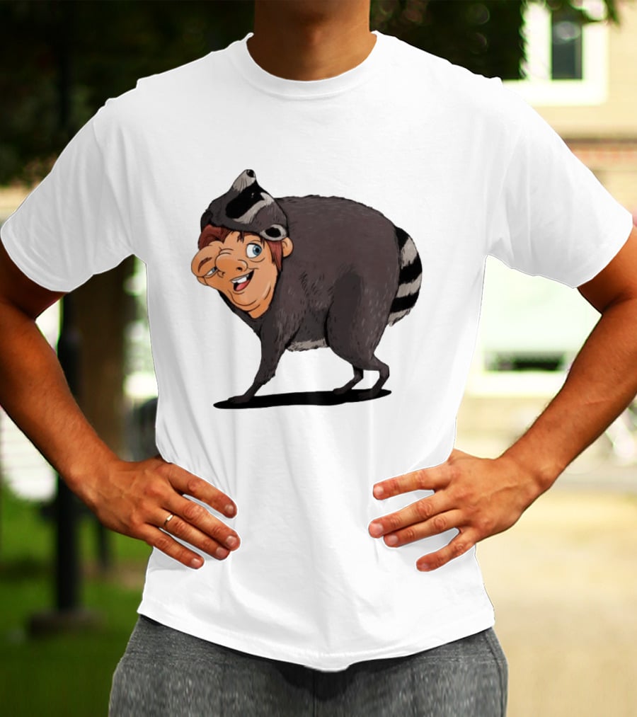 Raccoon Boy Animal Costume Quirky T-Shirt
