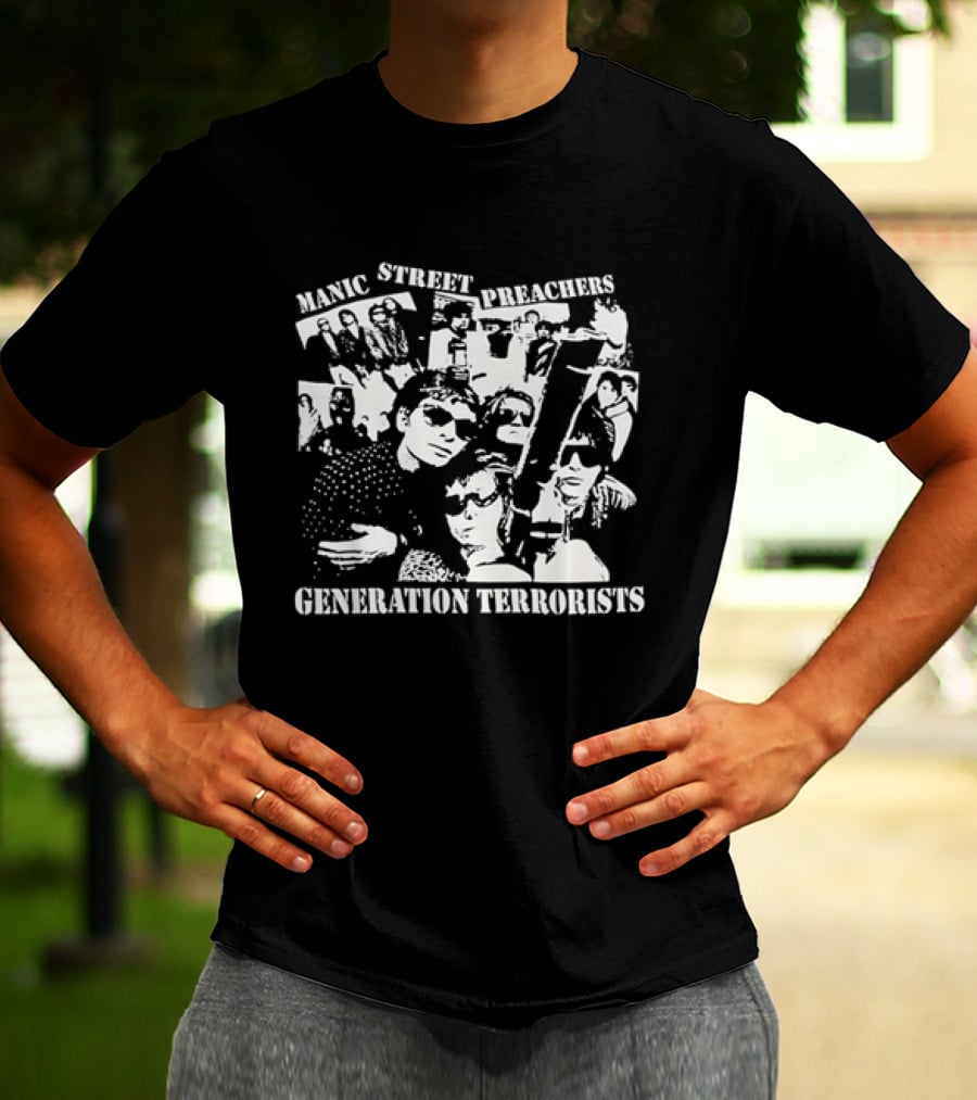 Manic Street Preachers Generation Terrorists Music Album Cover T-Shirt
