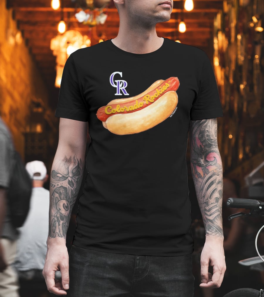 Colorado Rockies Hot Dog Tiny Turnip Women's T-Shirt