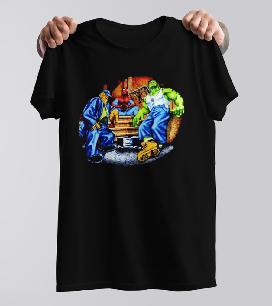 Marvel The Thing Spider Man Hulk Hip Hop T-Shirt