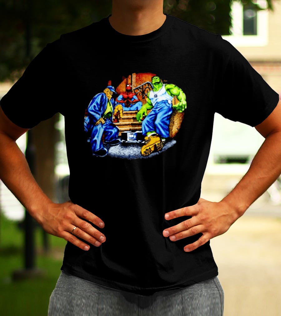 Marvel The Thing Spider Man Hulk Hip Hop T-Shirt