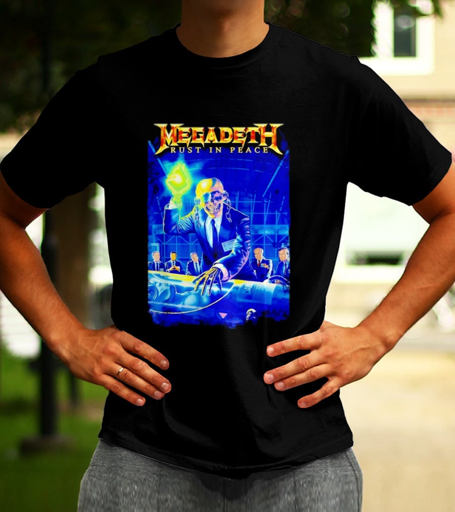 Megadeth Rust In Peace Vic Rattlehead Thrash Metal Classic Album T-Shirt