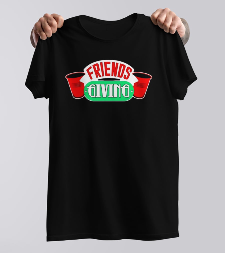 Friends Giving Red Solo Cup Party Thanksgiving Celebration T-Shirt