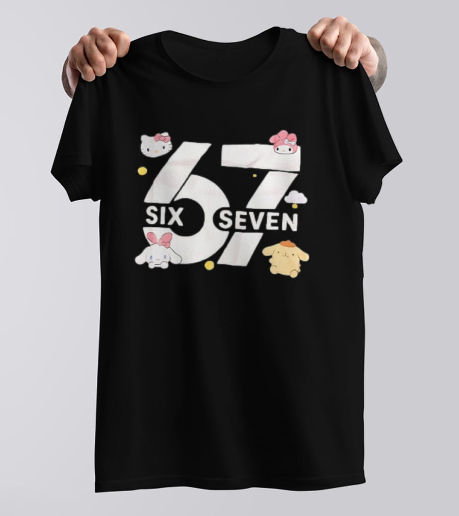 Hello Kitty Friends Sanrio Six Seven Characters T-Shirt