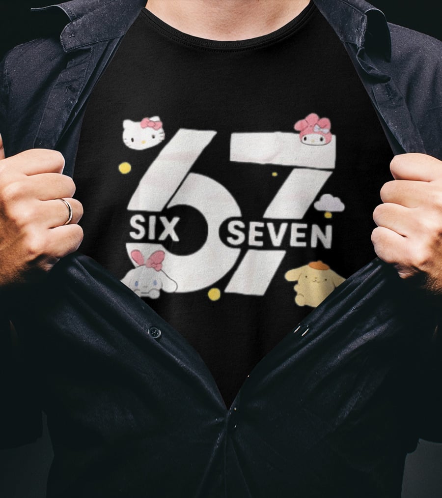 Hello Kitty Friends Sanrio Six Seven Characters T-Shirt