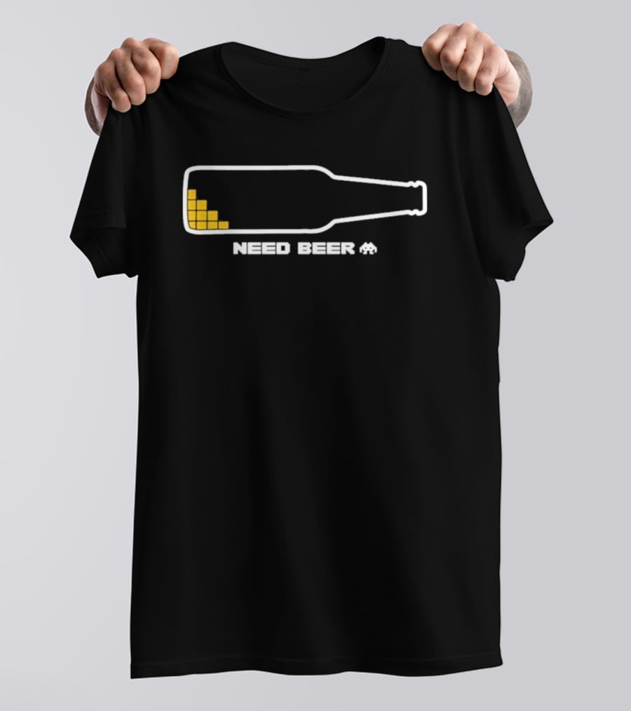 Need Beer Bottle Pixel T-Shirt