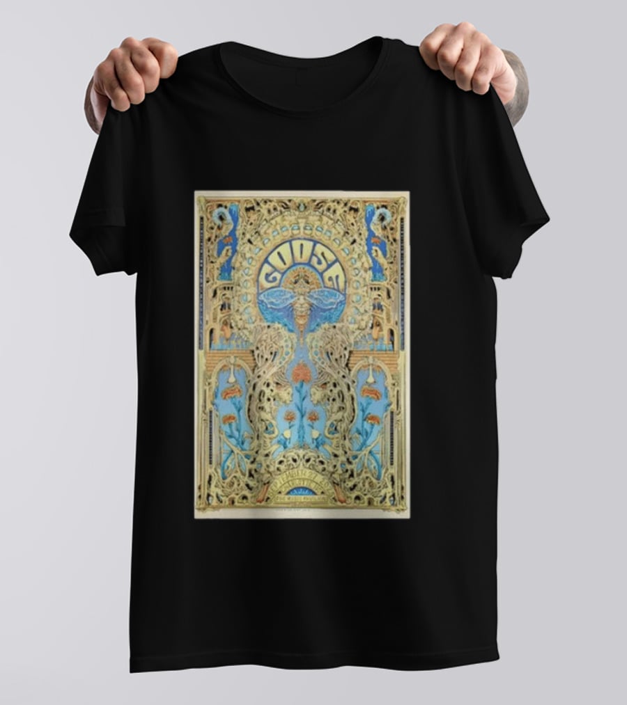 Goose September 27th 2025 PNC Music Pavilion Charlotte NC Tour Art Deco T-Shirt