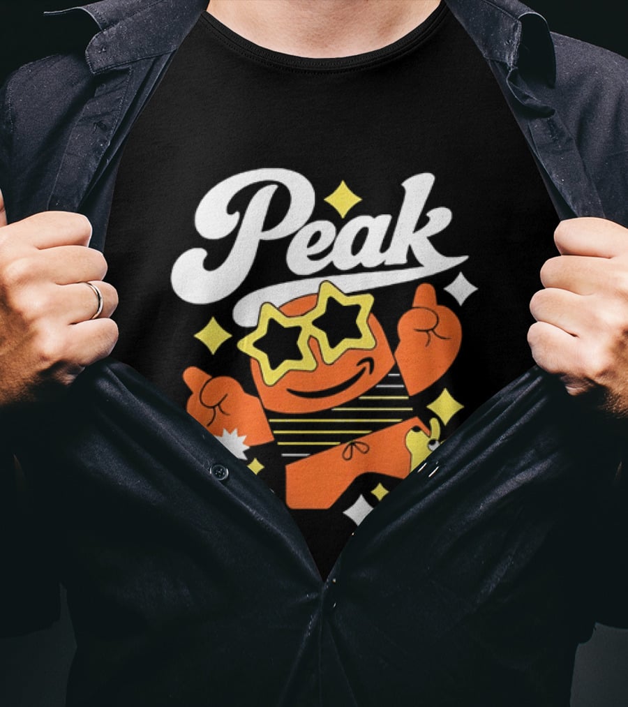 Peak 2026 Star Sunglasses Cartoon T-Shirt