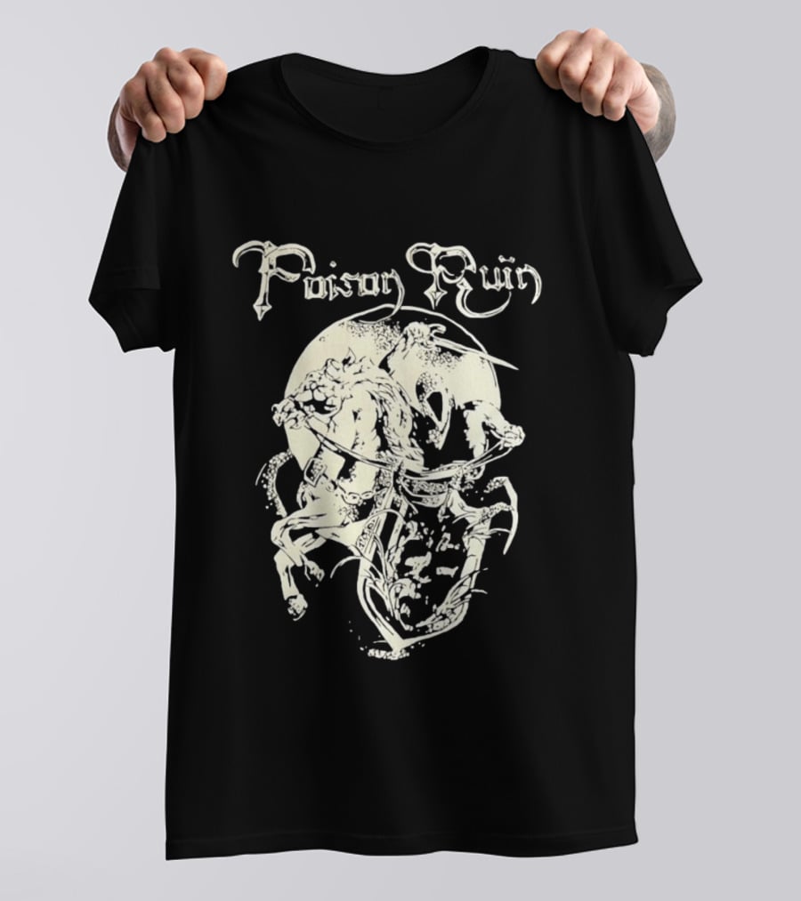 Poison Ruin Knight On Horseback Dungeon Synth Band T-Shirt