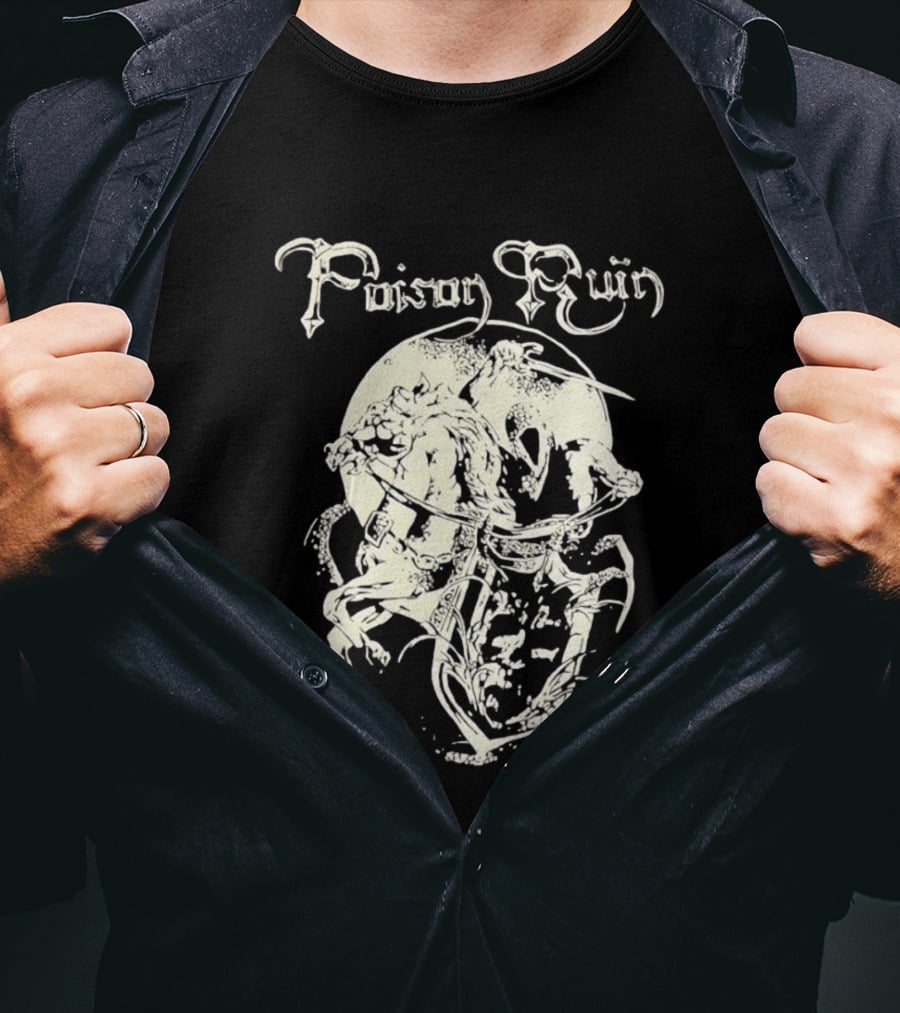 Poison Ruin Knight On Horseback Dungeon Synth Band T-Shirt
