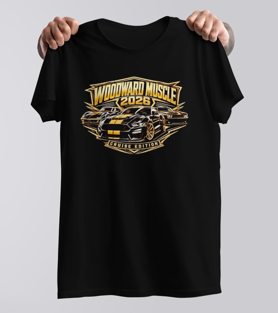 Woodward Muscle 2026 Cruise Edition Classic Car Collection T-Shirt