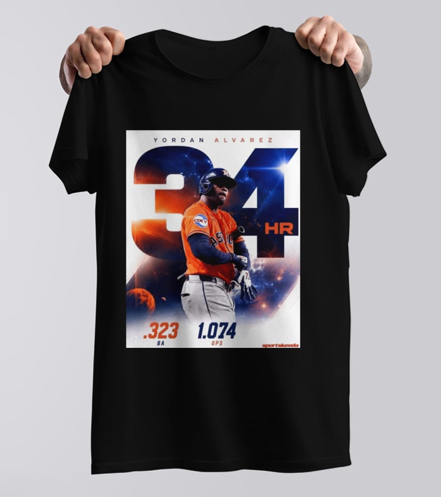 Yordan Alvarez 34 HR .323 BA 1.074 OPS Astros T-Shirt