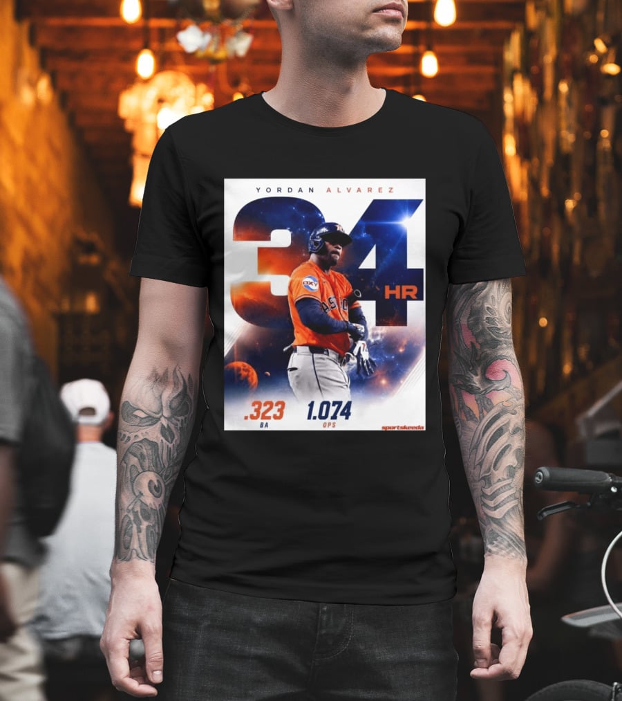 Yordan Alvarez 34 HR .323 BA 1.074 OPS Astros T-Shirt