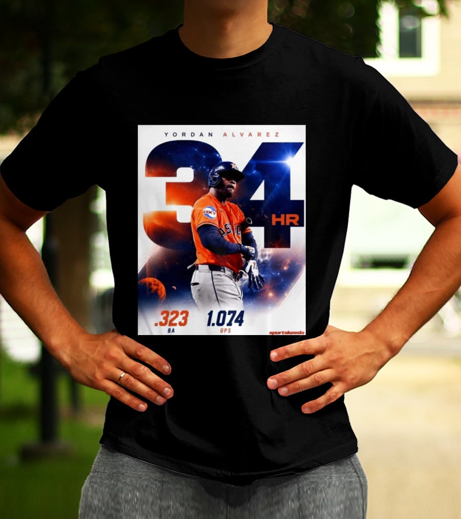 Yordan Alvarez 34 HR .323 BA 1.074 OPS Astros T-Shirt