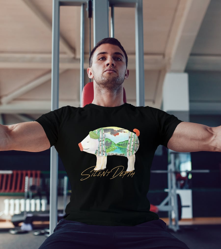 Silent Depth Pig Landscape Nature T-Shirt