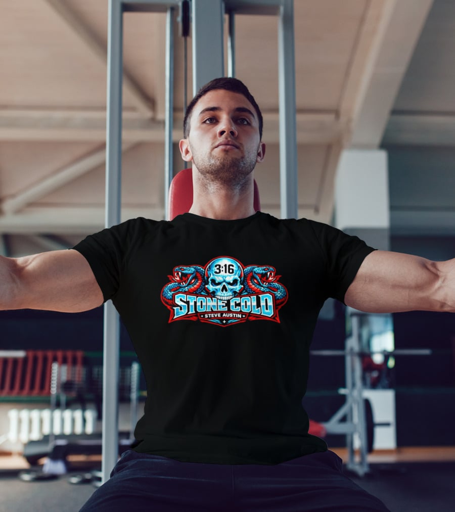 Stone Cold Steve Austin 3 16 Skull With Snakes T-Shirt