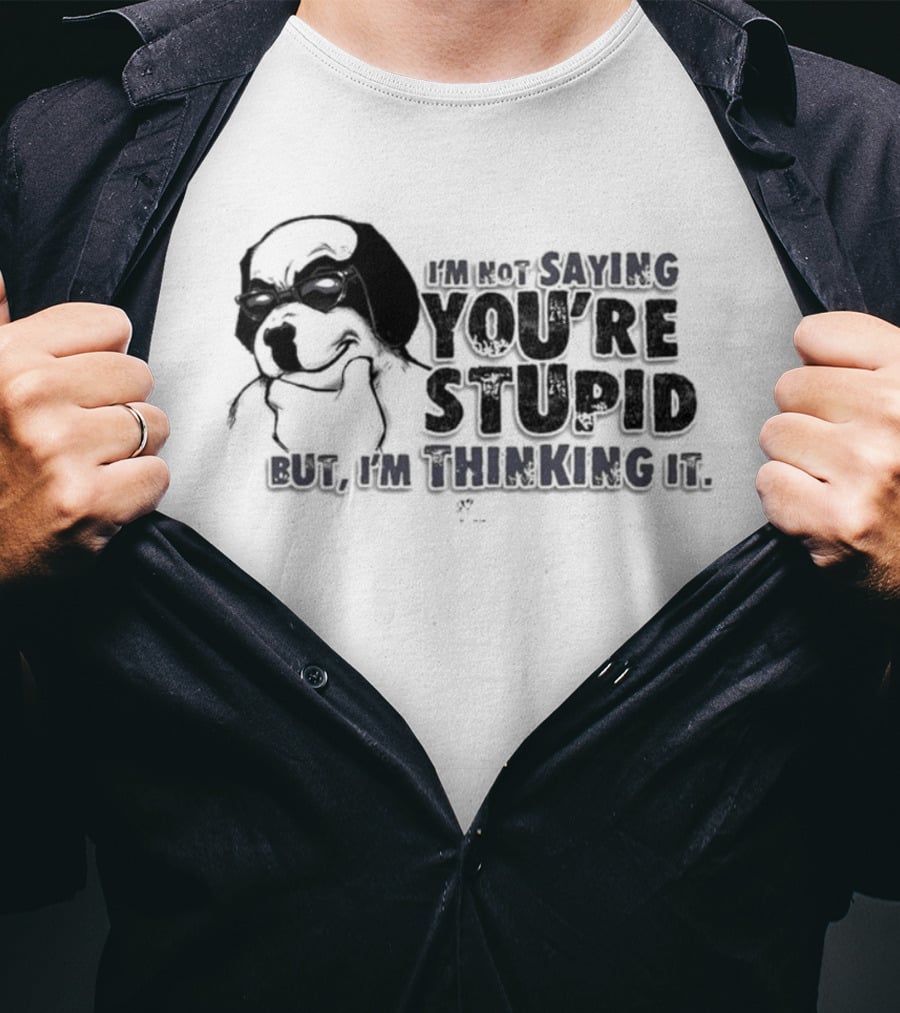 Big Dog I'm Smiling You're Stupid Thinking It Wile E Coyote Oversized T-Shirt
