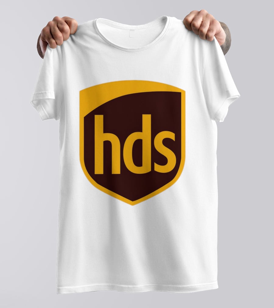 HDS Shield Emblem Brown And Yellow Branding T-Shirt