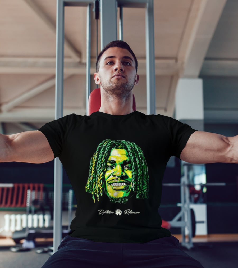 D’Antre Robinson Oregon Ducks NCAA Football Big Head T-Shirt