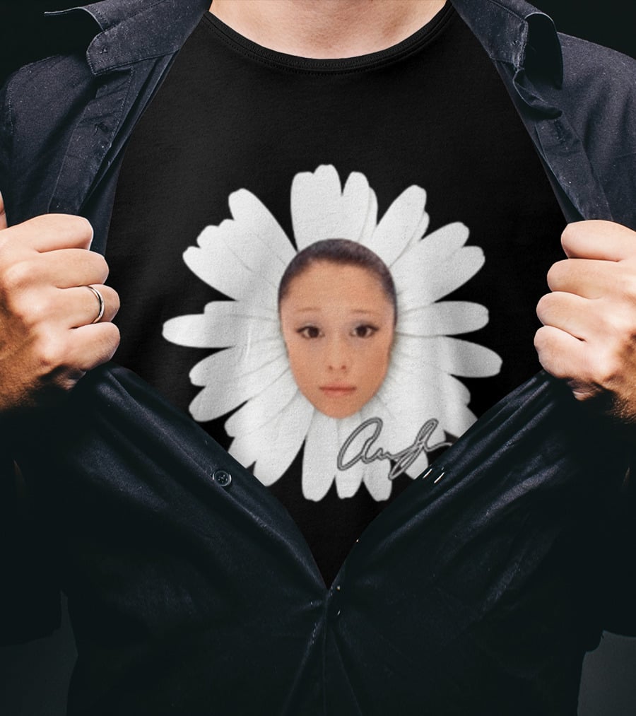 Ariana Petal Daisy Meme Face Cute Signature T-Shirt
