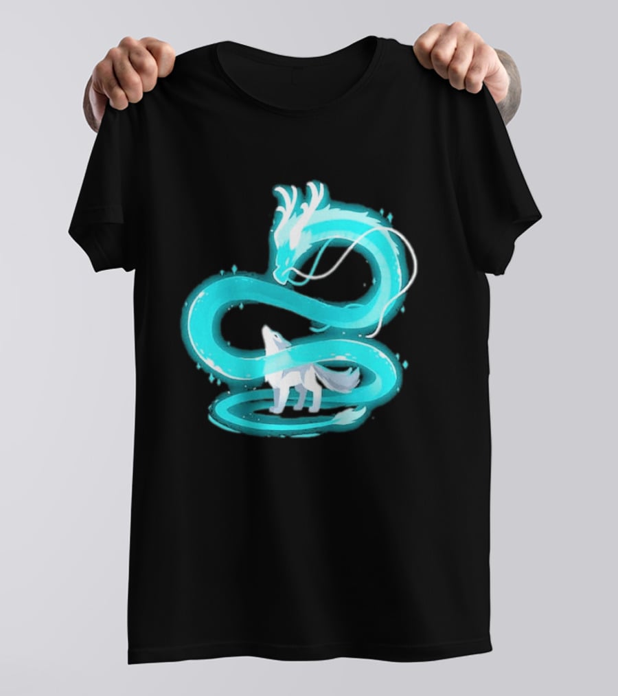 Esprit De La Lune Dragon And Wolf T-Shirt