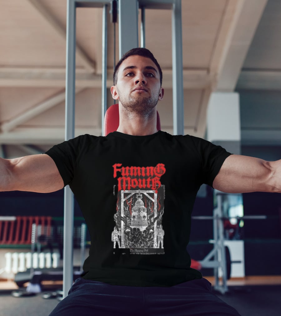 Fuming Mouth Grave Stench Bell Gothic T-Shirt