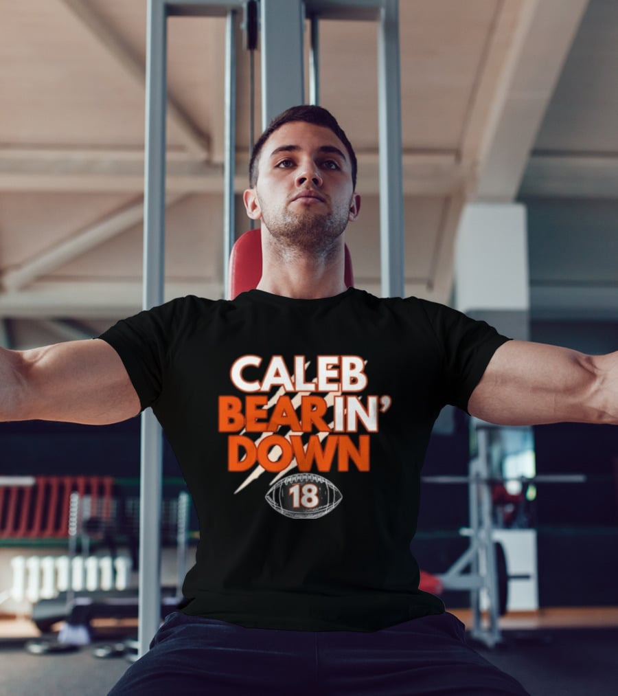 Caleb Bear In Down 18 Football Scratch Marks T-Shirt
