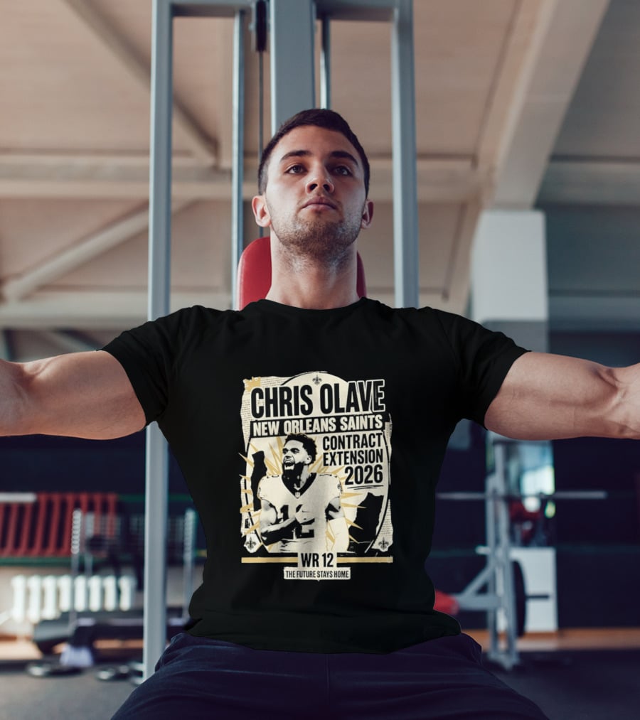 Chris Olave New Orleans Saints Contract Extension 2026 WR 12 The Future Stays Home T-Shirt